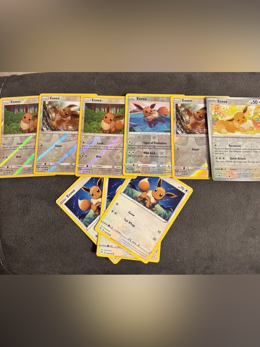 Eevee Pokemon Cards - Lot of 9 Trading Cards